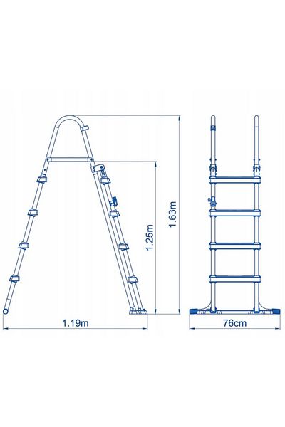 BESTWAY Scară de siguranță pentru piscină 122 cm #58331