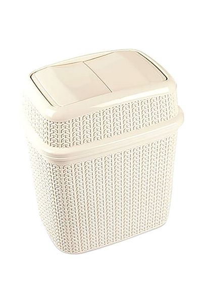 Üçsan Knit Design Plastic Whirlpool Trash Bin 10 Liter