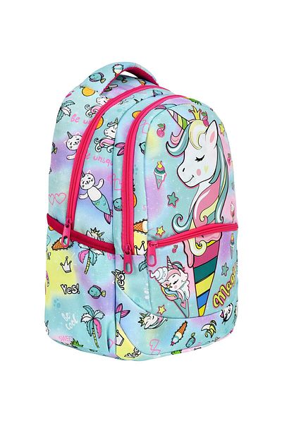 Çanta Trend Geantă de școală cu model unicorn pentru școala primară din 3 piese, prânz pentru fete și suport pentru stilou