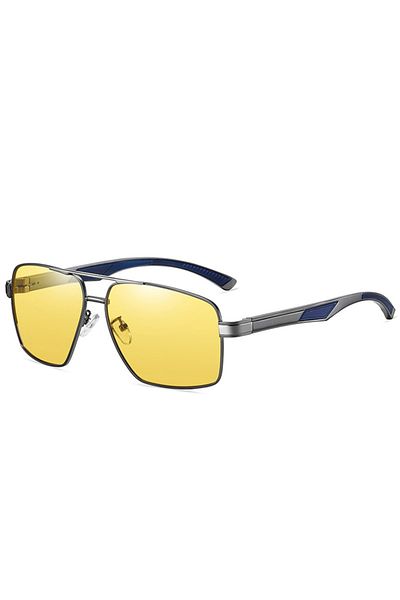 SKYDDAR INNOVATION Men's sunglasses, Aviator, Polarized, Skyddar LM001, Yellow; gray