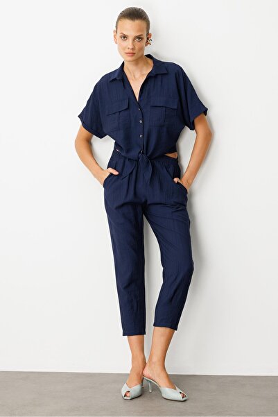 accort Cep Detay Beli Lastikli Pantolon-LACI