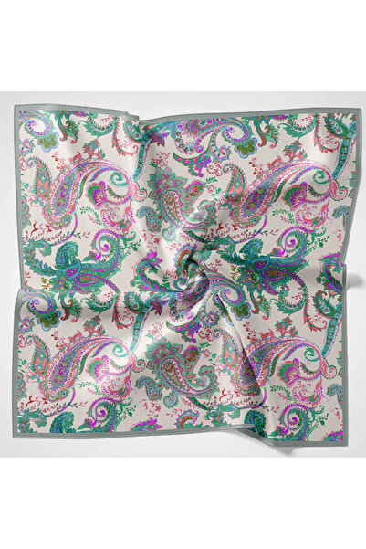 PİRAMİT Naturel Desenli Eşarp