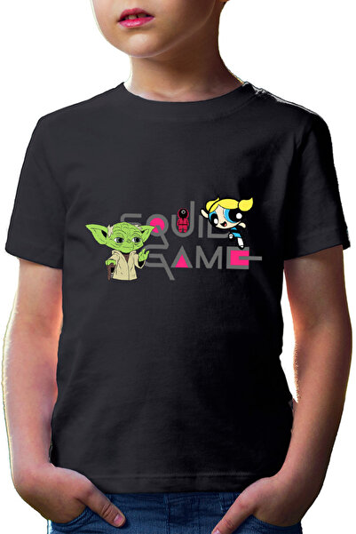 OEM Tricou copii Squid Game Bubble Yoda Master