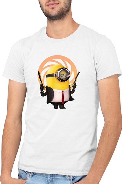 OEM Tricou barbati James Bond Minions Funny Animation
