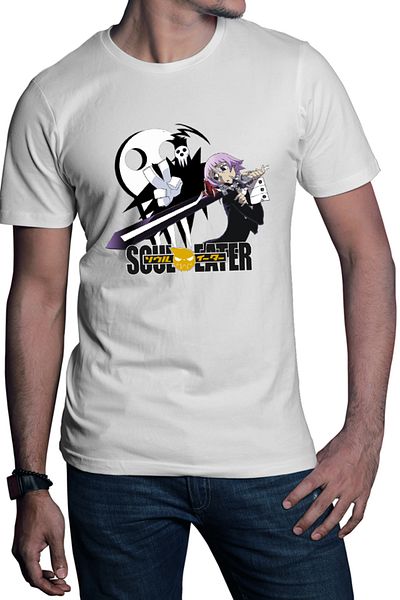 OEM Men's T-shirt Soul Eater Death The Kid Crona Psychic Anime Comedy