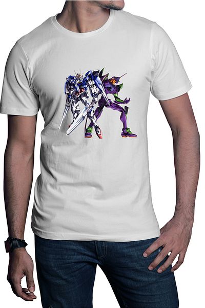 OEM Tricou barbati dam Robot Blue Eva Kakalot