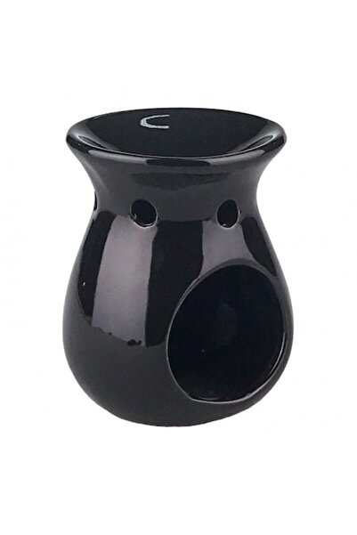 OEM Ceramic Candle with Perforations, 10x13 cm Black