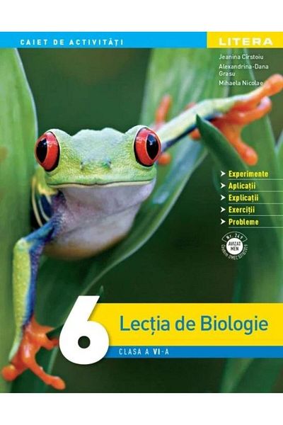 Editura Litera Educational Biology Lesson. Grade 6. Workbook