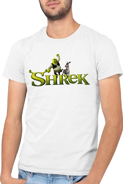 OEM Men's T-shirt Shrek Logo Donkey Funny Action Comedy