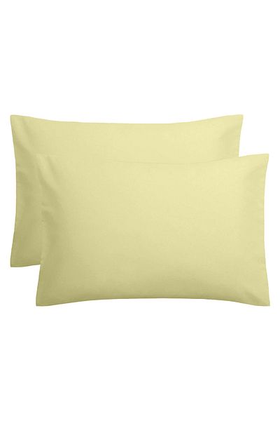 Five Store Set of 2 pillowcases made of 100% ranforce cotton, density 120 g/sqm, Cream, 40/40cm