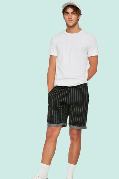 PayBuy Men's Striped Cotton Regular Waist Shorts Comfortable Casual Summer Modern Design Where Style Meets