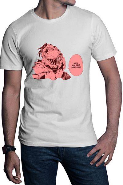 OEM Men's T-shirt Goblin Slayer Kill Force Gore Anime Otaku Costume Armor