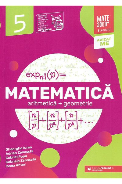 Editura Paralela 45 Matematica. Aritmetica, geometrie. Clasa a V-a. St