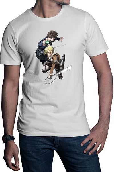 OEM Men's T-shirt Btooom! Sakamoto Ryouta AOT Annie Fight Monsters Sci-fi Cosplay