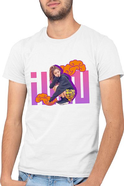 OEM Men's T-shirt I-DLE Clouds Chinese Korean Minimalist Cute