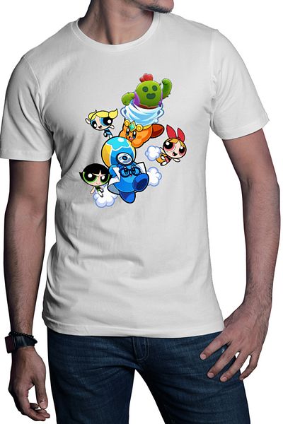 OEM Tricou barbati Brawl Stars Happy Tank Powerpuff Girls Pokemon Weather