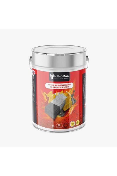 nanomax Lac Transparent Efect Umed pentru Pavaj/Beton-Hidrofob & Oleofob NanoMax, Protecție UV, 1L