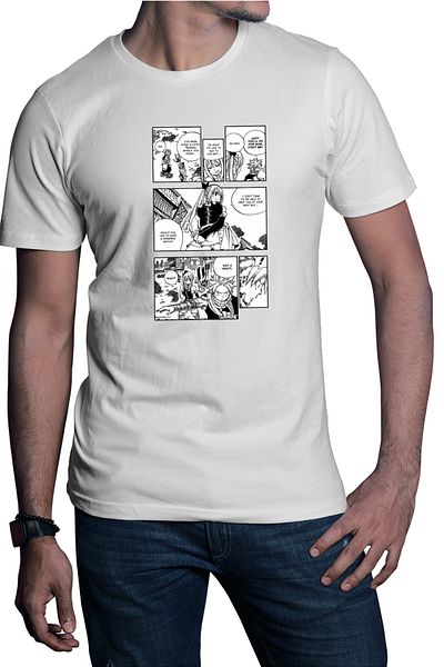 OEM Men's T-shirt Fairy Tail Sparring Match Panel Manga