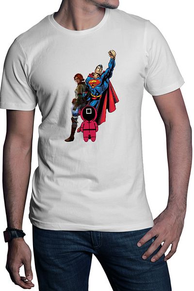 OEM Men's T-shirt Squid Game Superman Witcher Triss Superpowers