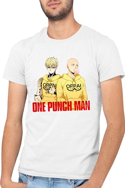 OEM Men's T-shirt One-Punch Man Saitama Yusuke Murata Genos