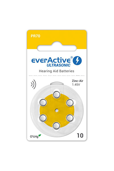 shumee Baterii A10 1,45 V - 6 buc. pentru aparate auditive, amplificatoare de sunet,