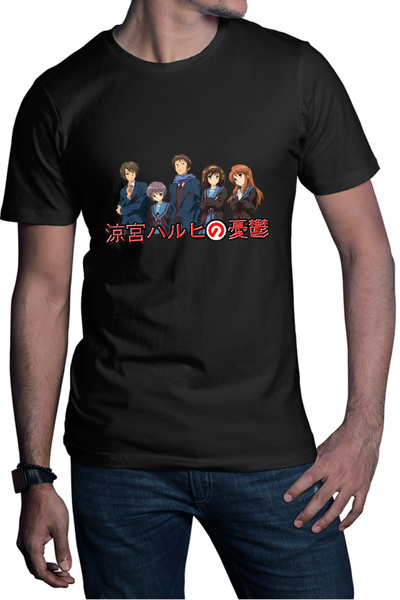 OEM Tricou barbati Haruhi Suzumiya Yuki Itsuki Kyon Mitsuru School Slice of Life