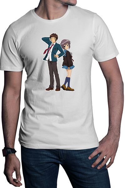 OEM Men's T-shirt Haruhi Suzumiya Itsuki Yuki Club Minecraft Funimation
