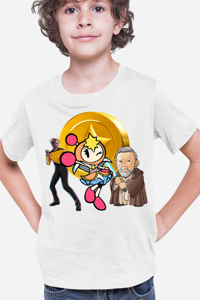 OEM Tricou copii Bomberman Obi Kenobi Star Trek Gold
