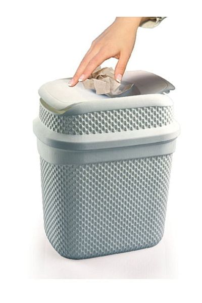 Üçsan Drop Design Plastic Whirlpool Trash Bin 11 Liter