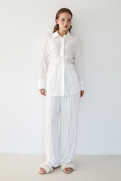 Melike Tatar Σετ πουκάμισο Crash Satin 32-3568