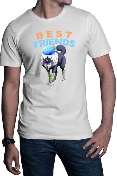 OEM Men's T-shirt TenSura Slime Isekai Ranga Rinmuru Friends Dog