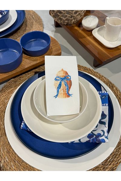 busrasdesign Wicker Jar Printed Presentation Napkin 16 Pcs