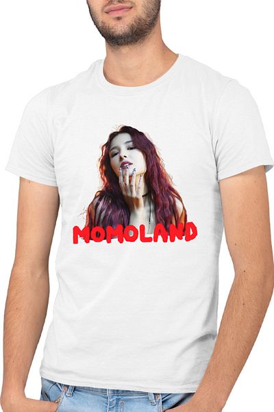 OEM Momoland Red Head y K-Pop Idol Music Men's T-shirt