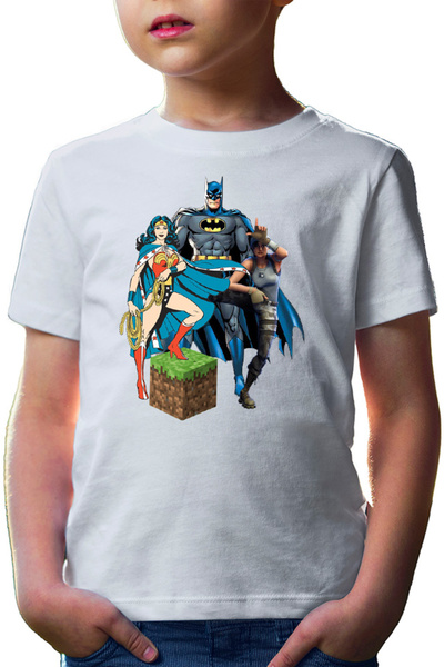OEM Tricou copii Wonder Woman Minecraft Grass Cube Batman Fortnite Dance