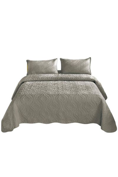 OEM Double Bedspread and 2 Pillowcases, Grofat Design, Uni, 3 Pieces, 2 Persons, 230x250cm, Vernil