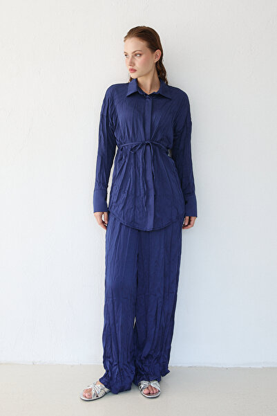 Melike Tatar Σετ πουκάμισο Crash Satin 32-3568