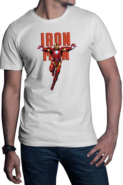 OEM Men's T-shirt Ironman Jump Marvel Universe Comics Transform