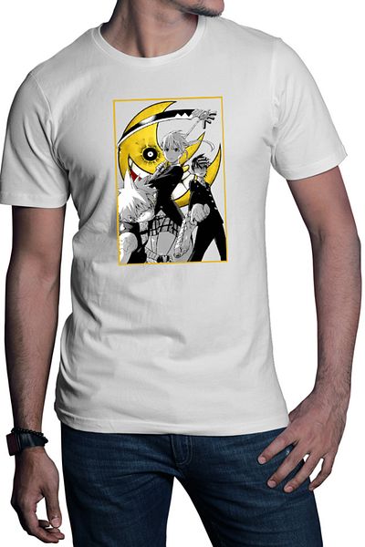 OEM Tricou barbati Soul Eater Group Death The Kid Black Star Soul Maka