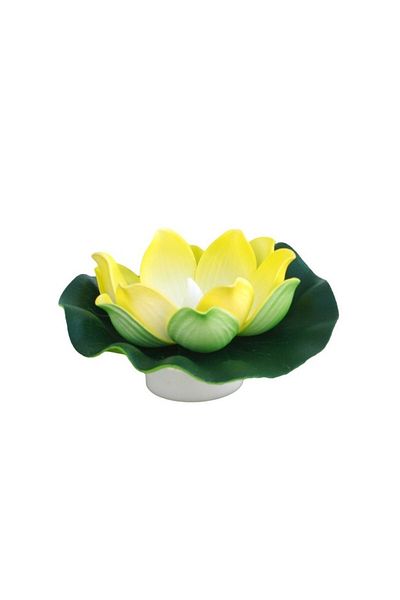 OEM Lumânare din plastic cu LED și baterie, nufăr, 10 cm, galbenă