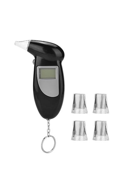 Tovbmup Professional Alcohol Tester Tovbmup, High Sensitivity, Keychain Design, LCD, with 5 Mouthpieces