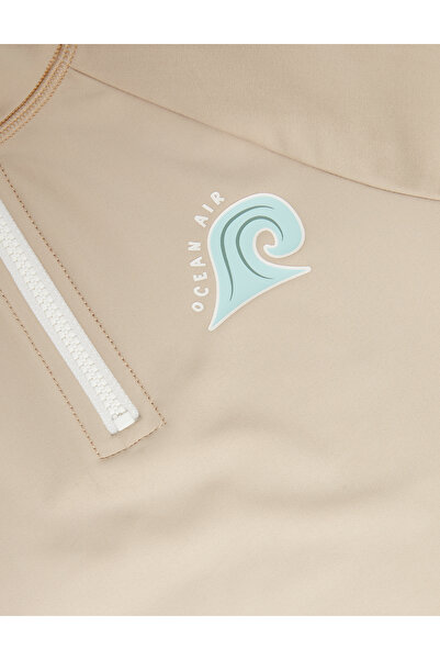 Marks & Spencer Sun Sea Surf' Sloganlı Uzun Kollu Swimsuit (2-8 Yaş)