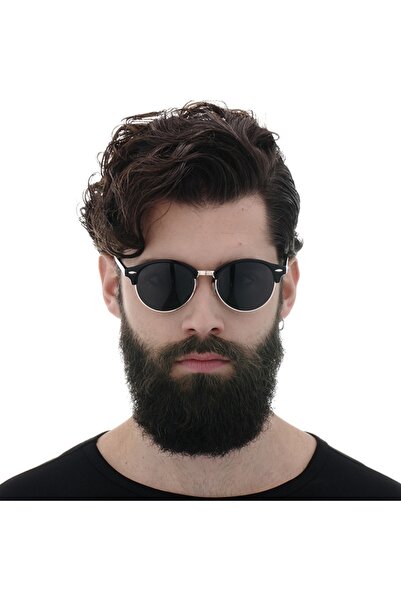 SKYDDAR INNOVATION Men's sunglasses, Round, Polarized, Skyddar 66612, Black;silver