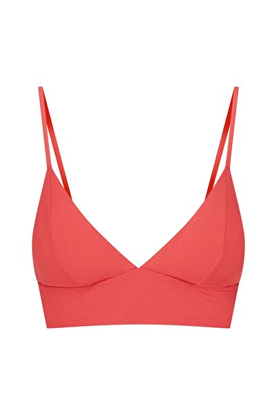 Bloovii Bikini Top Bralette with Wide Underband Triangle Shape Textured Fabric | Cancun