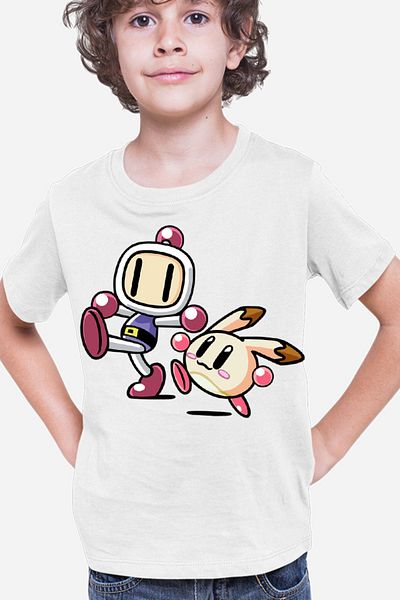 OEM Tricou copii Bomberman Kirby Game Arcade 2D