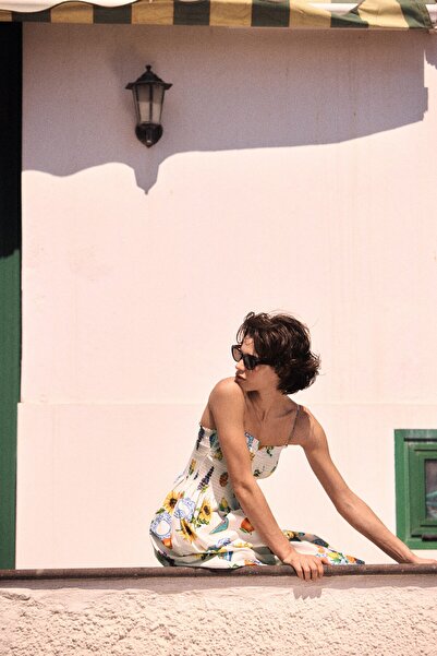 H&M Üst Kısmı Büzgülü Elbise