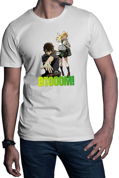 OEM Men's T-shirt Btooom! Sakamoto Ryouta Himiko Team Junya Inoue Combat Arms