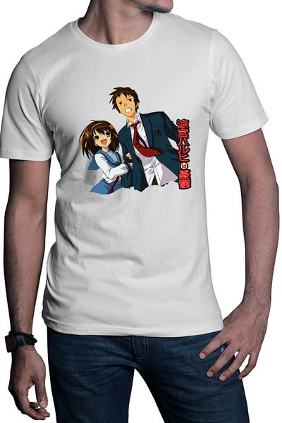 OEM Men's T-shirt Haruhi Suzumiya Itsuki Random Paranormal Ghost SOS