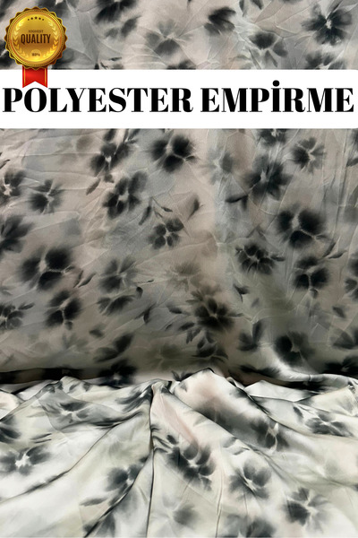 kumaş sarayı Polyester Empirme Kumaş Nefes Alır Kaymaz Yüzeyli Kumaş - 150 cm En