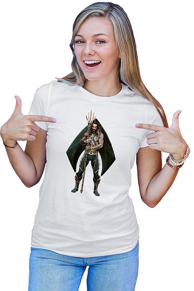 OEM Tricou dama Aquaman Flash Pose Jason Momoa Powerful Ability Unique