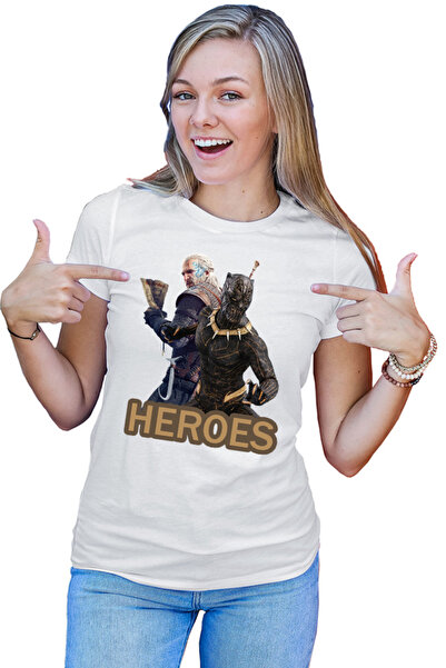 OEM Tricou dama Black Panther Witcher Gerald Vampires Medieval